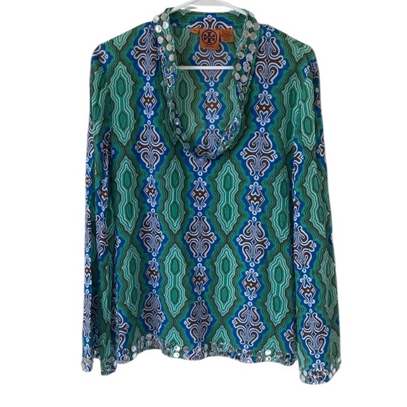 Tory Burch Tops - Tory Burch Stephanie Mirror Embellished Top